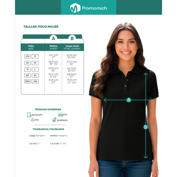 Catálogo y medidas polo