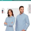 Colores camisa manga larga caballero dama bordado
