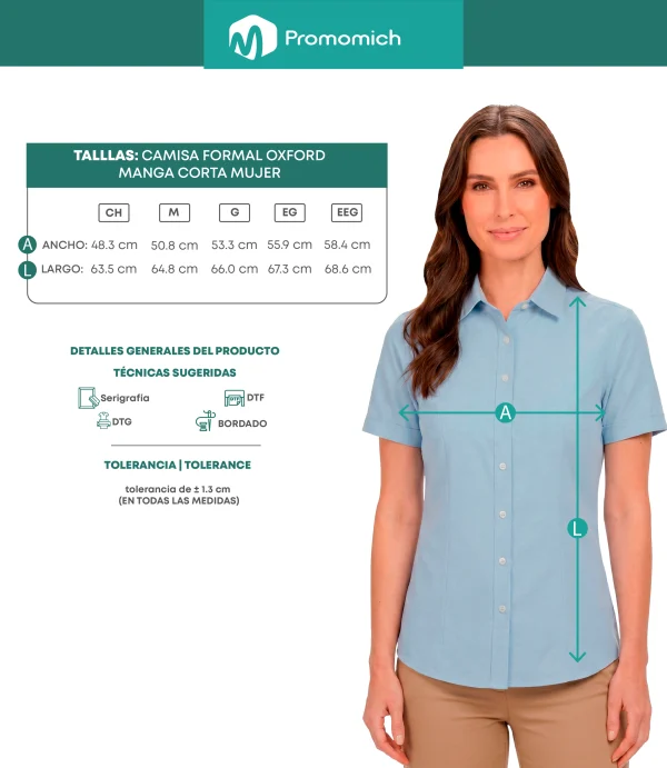 Camisa formal medidas